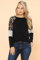 Leopard Shoulder Top