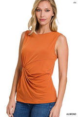 Knot Front Sleeveless Top