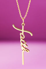 Faith Letter Pendant Necklace