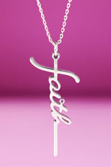 Faith Letter Pendant Necklace