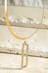 Initial Crystal Necklace