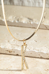 Initial Crystal Necklace