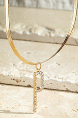 Initial Crystal Necklace