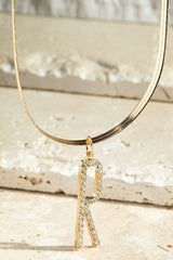 Initial Crystal Necklace