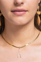Initial Crystal Necklace