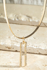 Initial Crystal Necklace