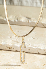 Initial Crystal Necklace