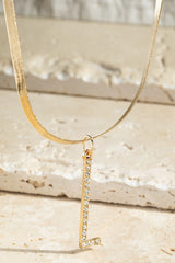 Initial Crystal Necklace