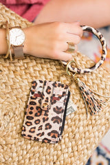 Key Ring Bangle Credit Card Zipper Wallet