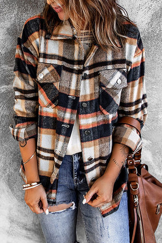 Plaid Pocketed Shirt/Shacket