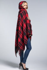 Plaid Hooded Ruana