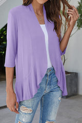Lightweight Open Front Cardigan