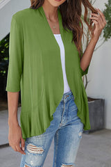 Lightweight Open Front Cardigan