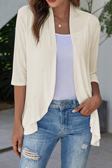 Lightweight Open Front Cardigan