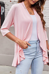 Lightweight Open Front Cardigan
