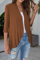 Lightweight Open Front Cardigan