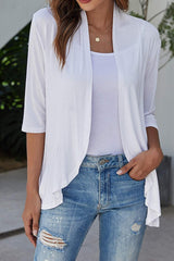 Lightweight Open Front Cardigan