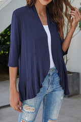 Lightweight Open Front Cardigan