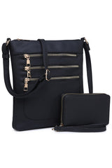Multi Pocket 2- pc Crossbody w/Wallet