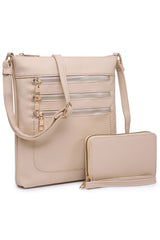 Multi Pocket 2- pc Crossbody w/Wallet