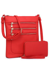 Multi Pocket 2- pc Crossbody w/Wallet