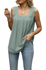 Solid Sleeveless Square Neck Top
