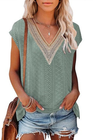 Lace VNeck Top