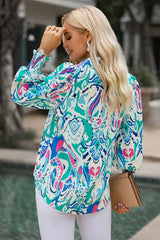 Paisley Lattern Sleeve Blouse