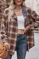 Plaid Hooded Shacket