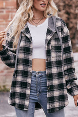 Plaid Hooded Shacket