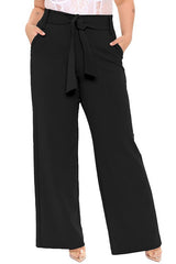 Loose Casual Belt Wide Leg Pants