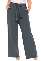 Loose Casual Belt Wide Leg Pants