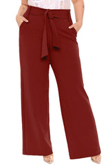 Loose Casual Belt Wide Leg Pants