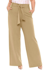 Loose Casual Belt Wide Leg Pants