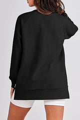 Round Neck Oversized Sweatshirt