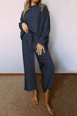Ultra Loose Textured 2pcs Slouchy Outfit
