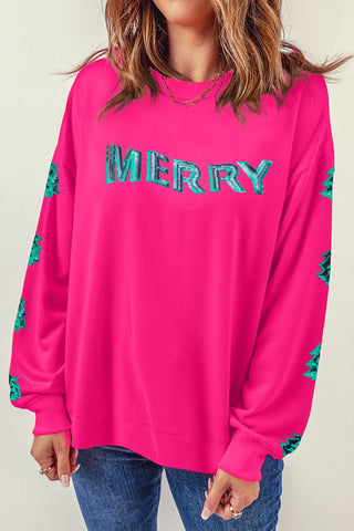 MERRY Tree Sequin Sweatshirt
