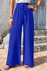 Summer Versatile Krinkle Wide Leg Pants