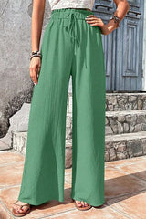 Summer Versatile Krinkle Wide Leg Pants