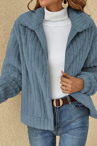Plush Cardigan Collar Jacket