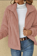 Plush Cardigan Collar Jacket