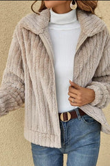 Plush Cardigan Collar Jacket