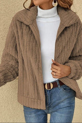 Plush Cardigan Collar Jacket
