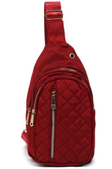 Nylon Quilted Sling Bag
