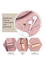 Quilted Multi-pocket Crossbody Sling Bag