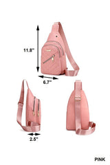 Quilted Multi-pocket Crossbody Sling Bag