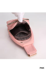 Quilted Multi-pocket Crossbody Sling Bag