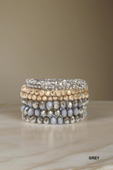 7 Pcs Multi-layer Stackable Beaded Bracelet
