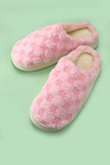 Plush Checker Comfy Cozy Slippers