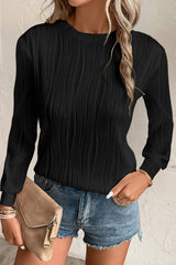 Wavy Long Sleeve Top